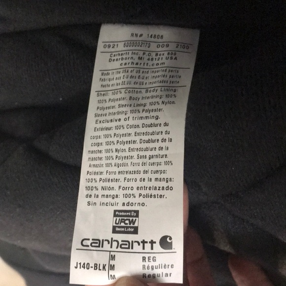 NWOT, Mens Carhartt Coat - Picture 9 of 9